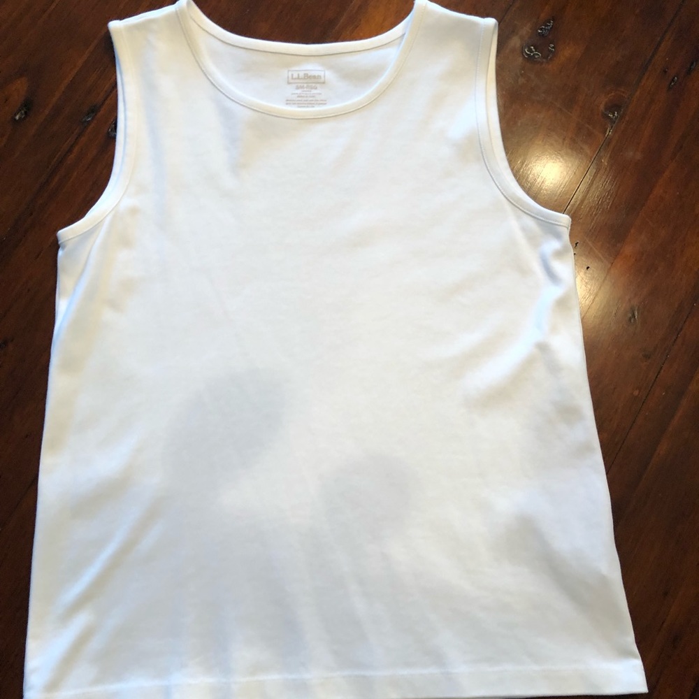 L.L Bean White Cotton Shell